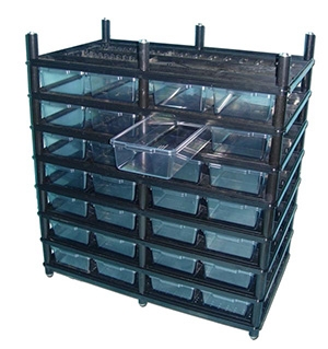 Short V-18 snake breeding rack