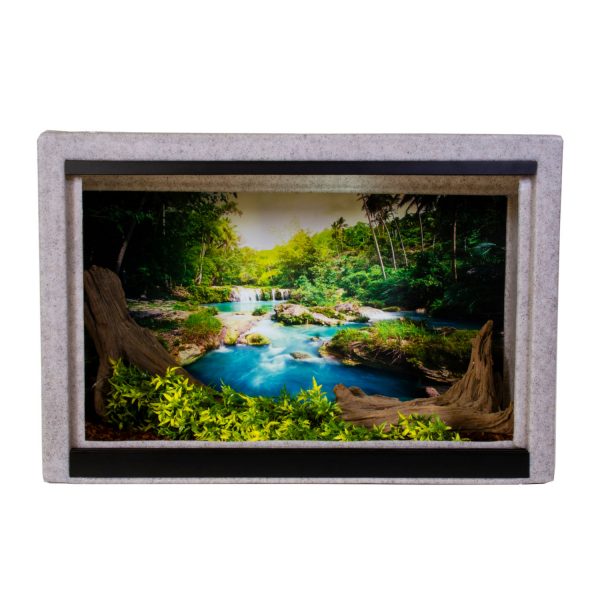 Vision Cage Model 215 - Classic Gray - Deep Forest Waterfall Background