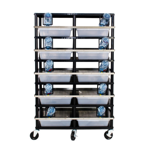 Vision Products 5 level rodent breeding rack for V-35S tubs - front