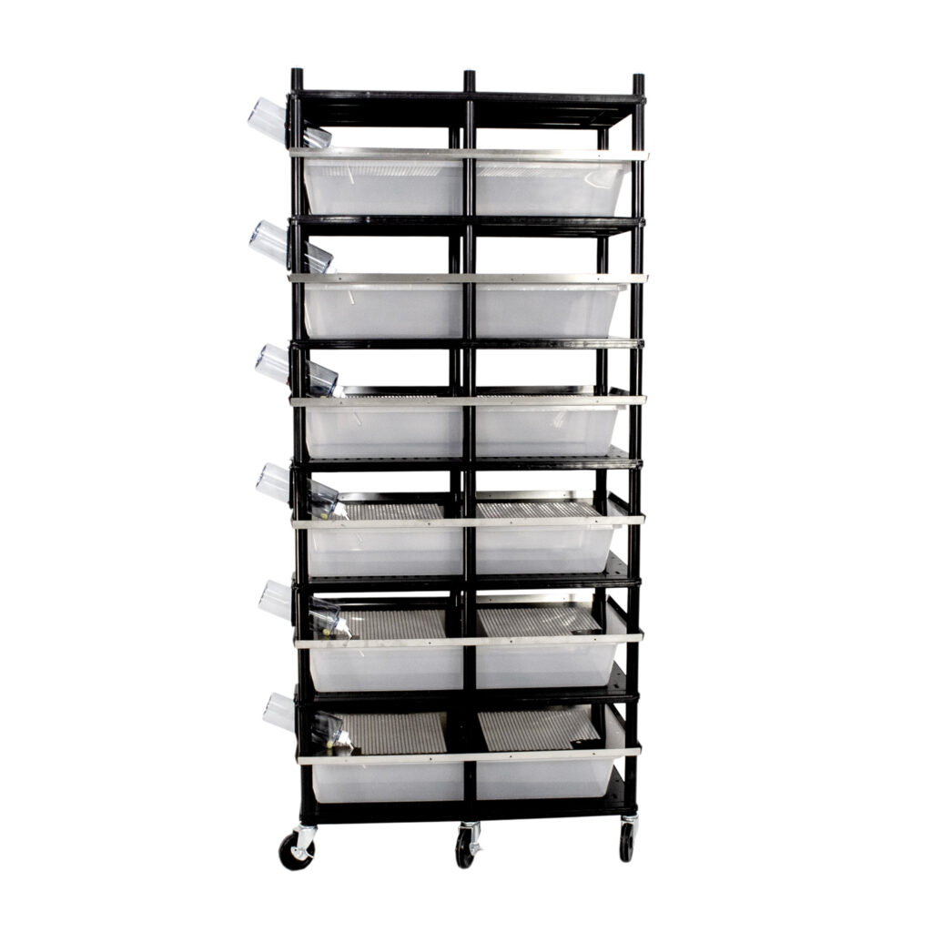 V-70 Tub Rodent Breeding Rack - 6 Levels, 6 Tubs - Vision Products