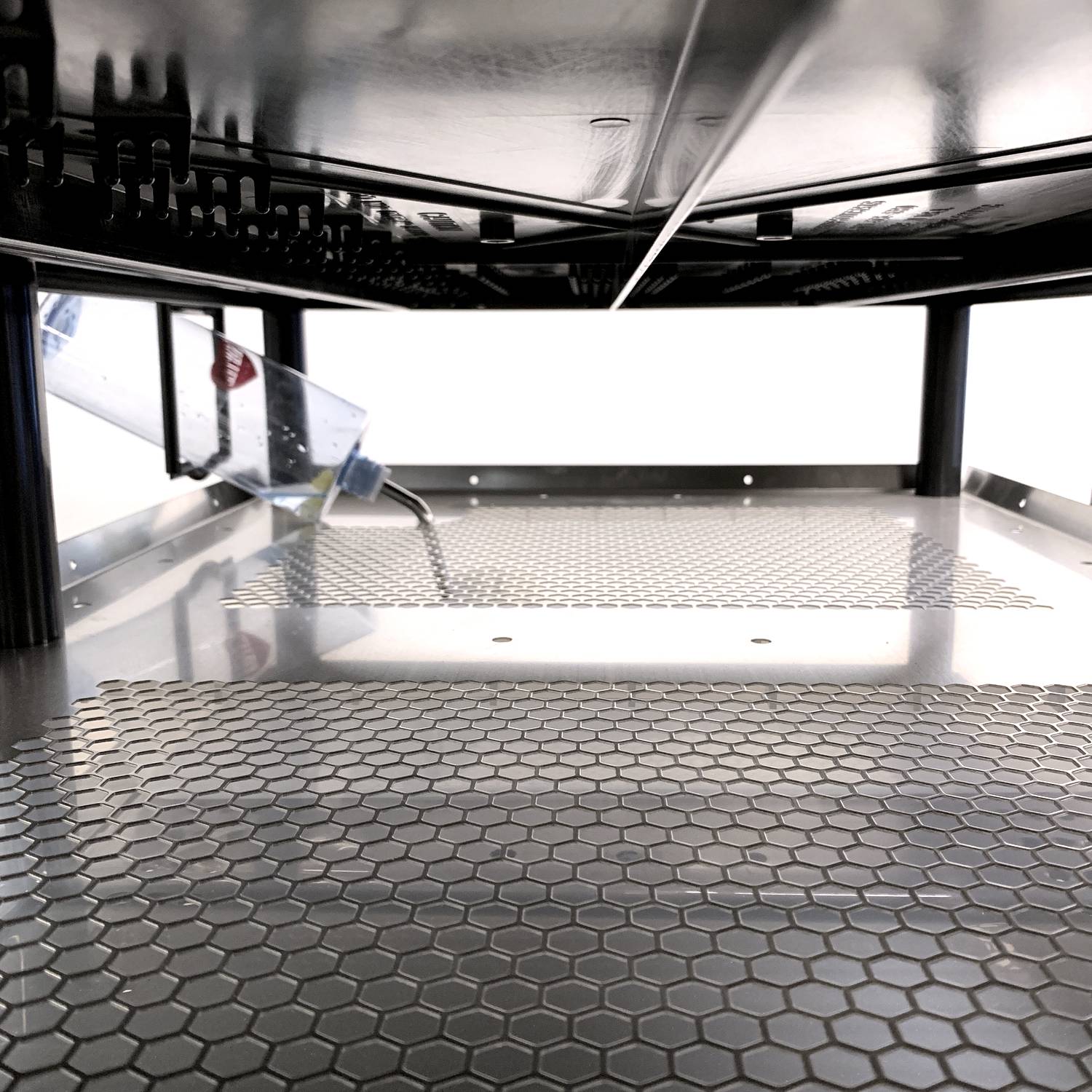 Vision Products rodent rack shelf water bottles