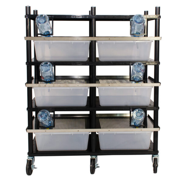 Vision Products 3 level rodent breeding rack for V-35 tubs - front