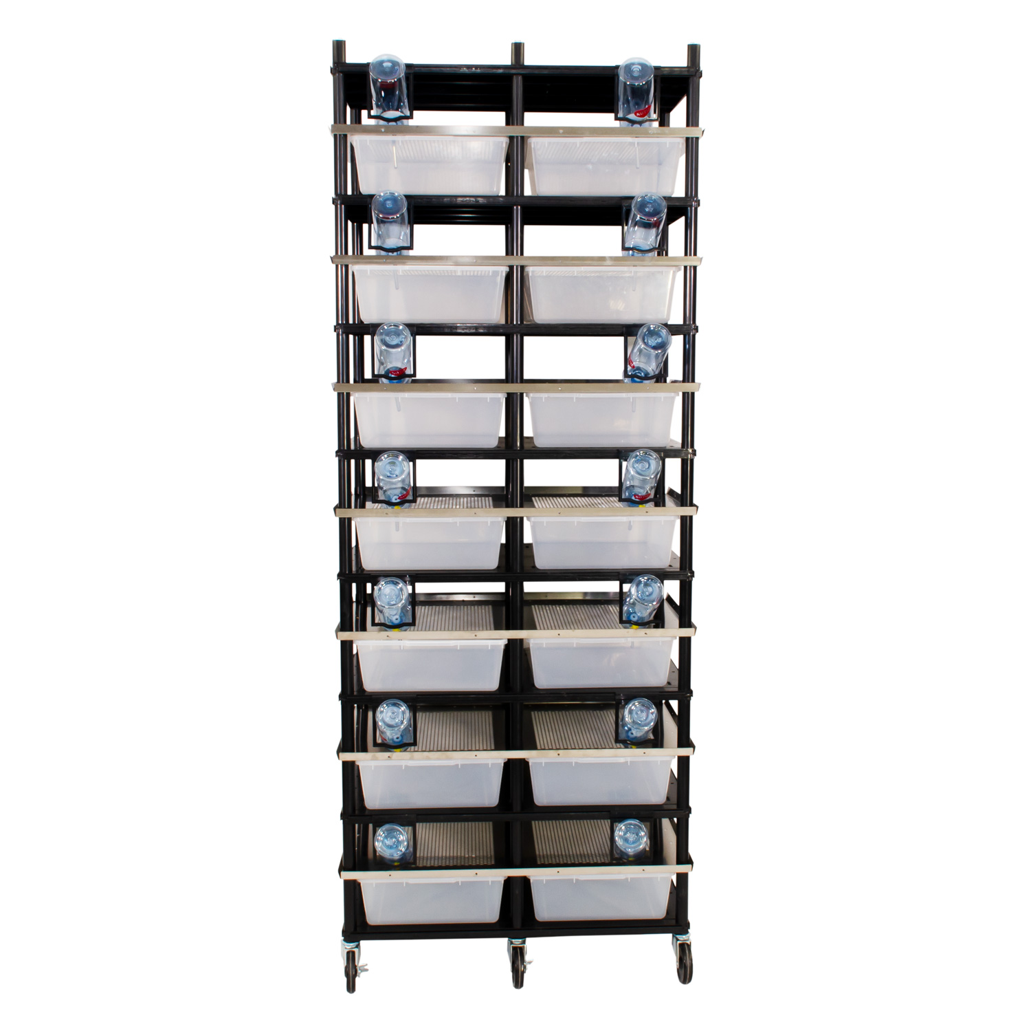 Vision Products 7 level rodent breeding rack for V-35 tubs - front