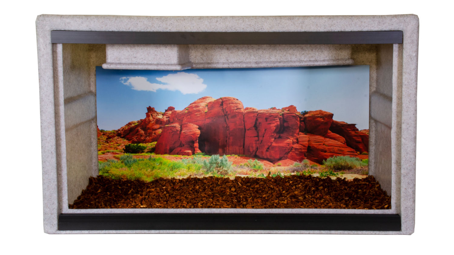 Vision Cage Model 322 - Classic Gray - Desert Rock Formations Background