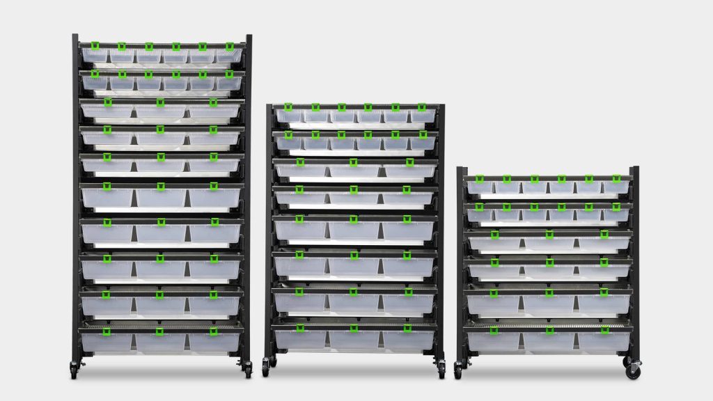 vision ultra rodent breeding racks in a line