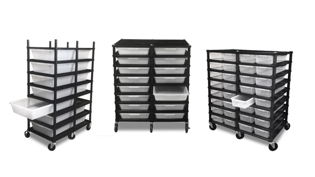 three classic reptile versa-racks lined up on a white background