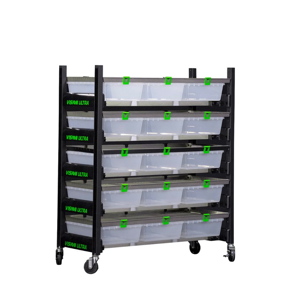 vision ultra rodent breeding rack with v-35 vision tubs