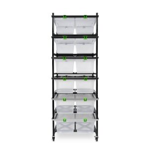 Vision Rodent Versa Rack Double Wide V-35-2X 3 Sections Front View