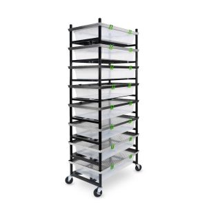 Vision Rodent Versa Rack Double Wide V-75 4 Sections Angle View