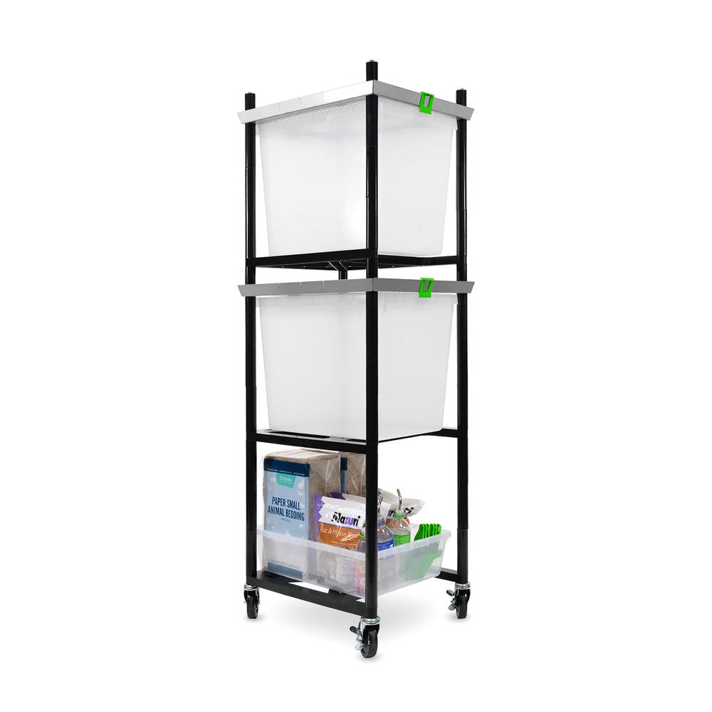 Vision Single Wide Rodent Versa-Rack with Optional Supply Shelf