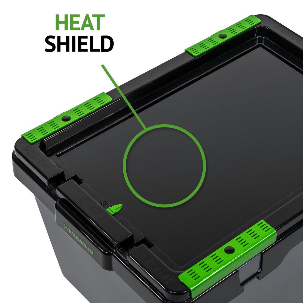 a top-down view of the heat shield on the visionarium snap-lid