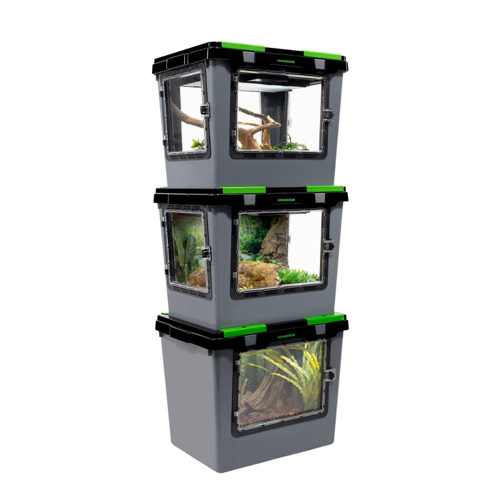 Stack of (3) V-35-3X Visionarium Reptile Cages