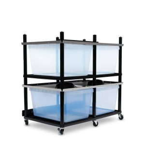Vision Slotted Stainless Steel Reptile Versa-Rack Low Profile Lighting V-35-2X 1 Section Angled View