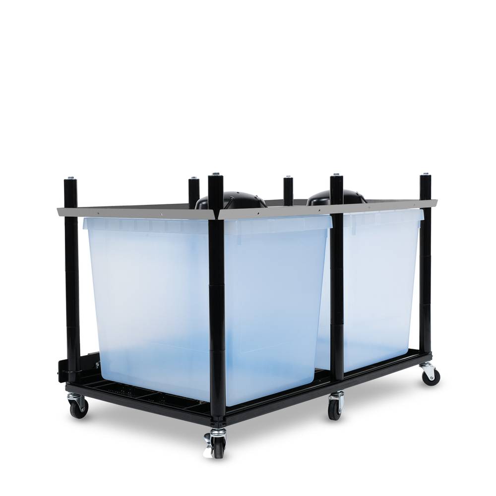 Vision Slotted Stainless Steel Reptile Versa-Rack Low Profile Lighting V-35-3X 1 Section Angled View