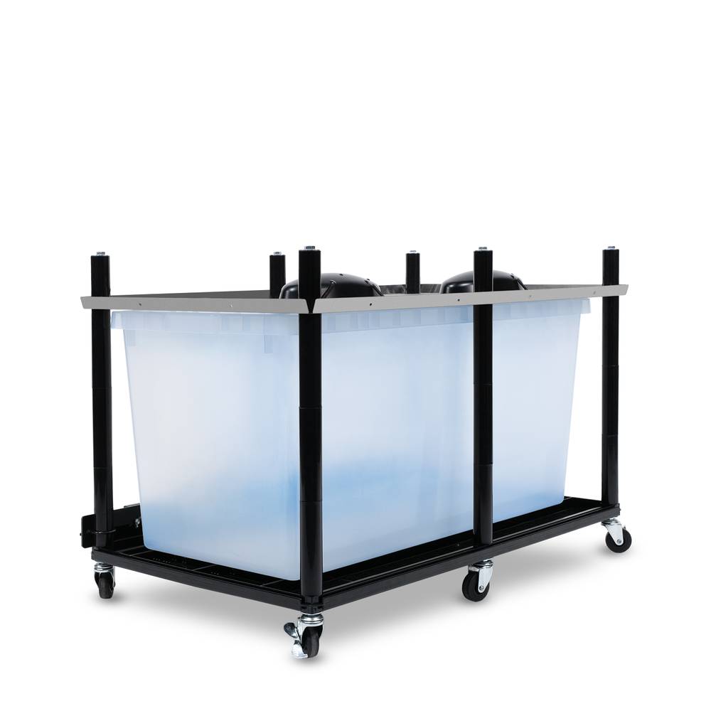 Vision Slotted Stainless Steel Reptile Versa-Rack Low Profile Lighting V-70-3X 1 Section Angled View