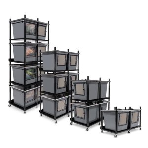 Vision Slotted Stainless Steel Reptile Versa-Rack - Low Profile Lighting for V-35-3X and V-70-3X Tubs with Access Doors